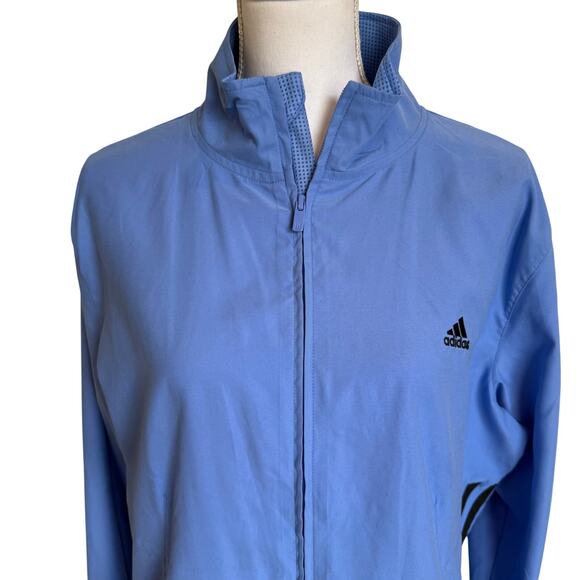 Adidas Jacket Women's NWT XL Neon Blue Black Training Athleisure Activewear - Picture 2 of 10